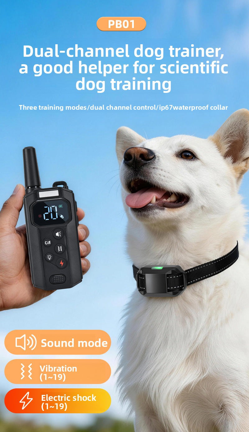 PawSmart FlexTrain Pro — Remote Dog Training Collar & Bark Stopper | All Breeds | 1-to-2 Control