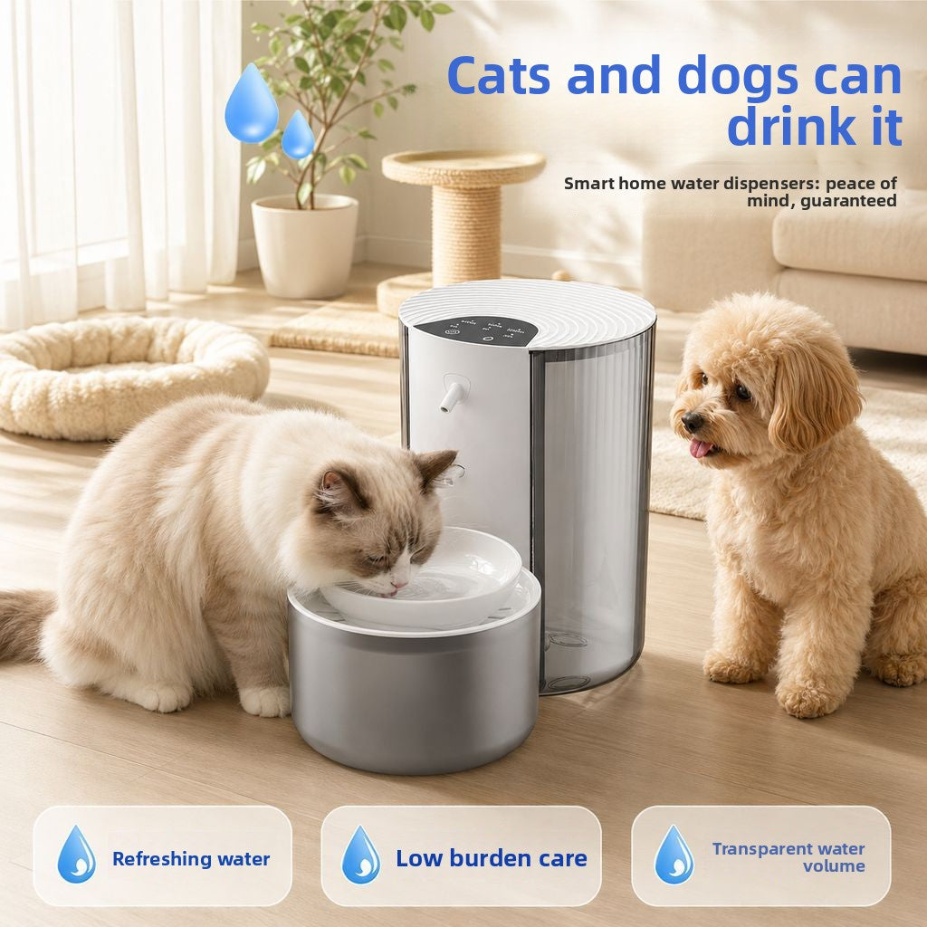 PawSmart TiltFlow — Smart Tilt-Pour Pet Water Fountain | Heated | Silent | Large Capacity