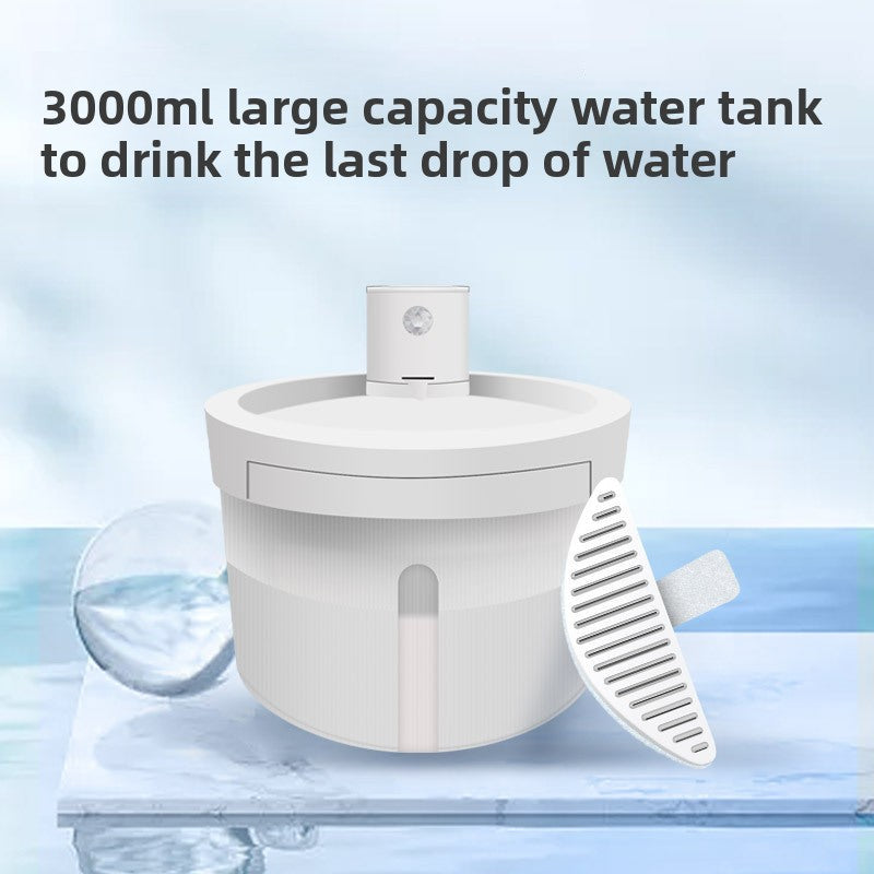 PawSmart AquaCharge — 3L Rechargeable Smart Pet Water Fountain for Cats & Dogs