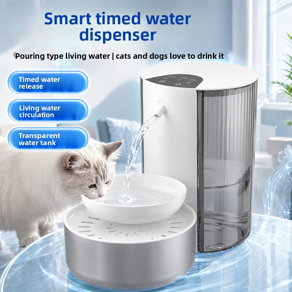 PawSmart TiltFlow — Smart Tilt-Pour Pet Water Fountain | Heated | Silent | Large Capacity