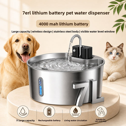 PawSmart AquaMax 7L — Wireless Smart Pet Water Fountain with Silent Pump & Auto Sensor