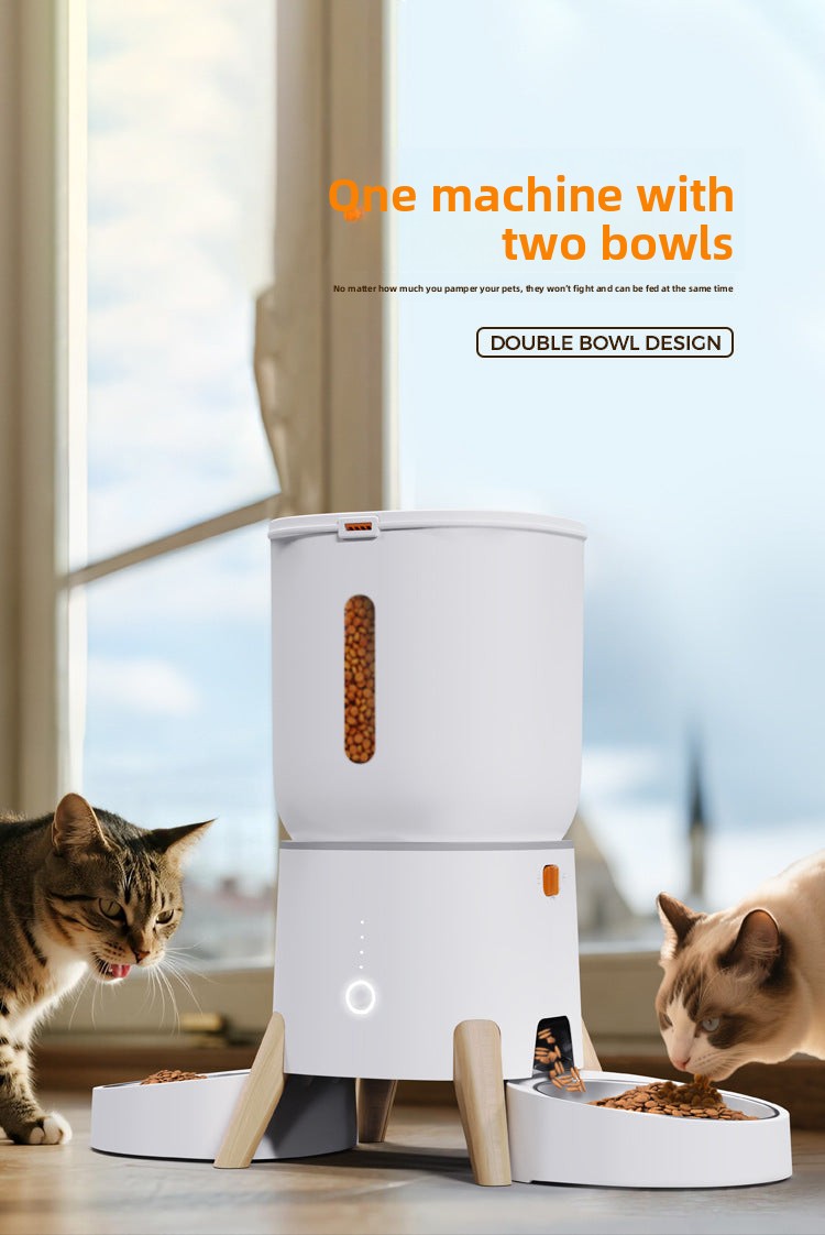 PawSmart DuoBowl 5L SmartFeed — App-Controlled Auto Pet Feeder | Single & Dual Bowl | Global Plug