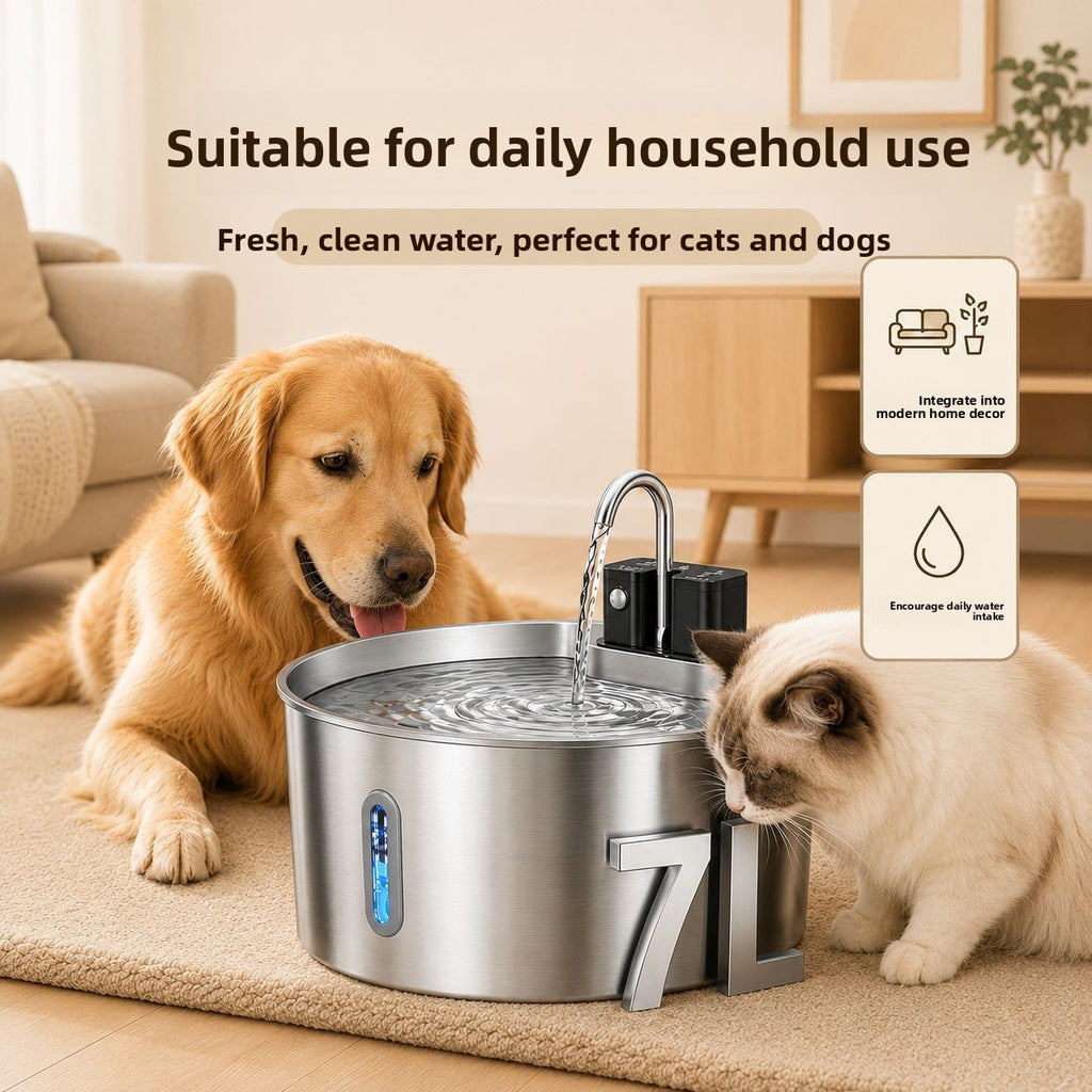 PawSmart AquaMax 7L — Wireless Smart Pet Water Fountain with Silent Pump & Auto Sensor
