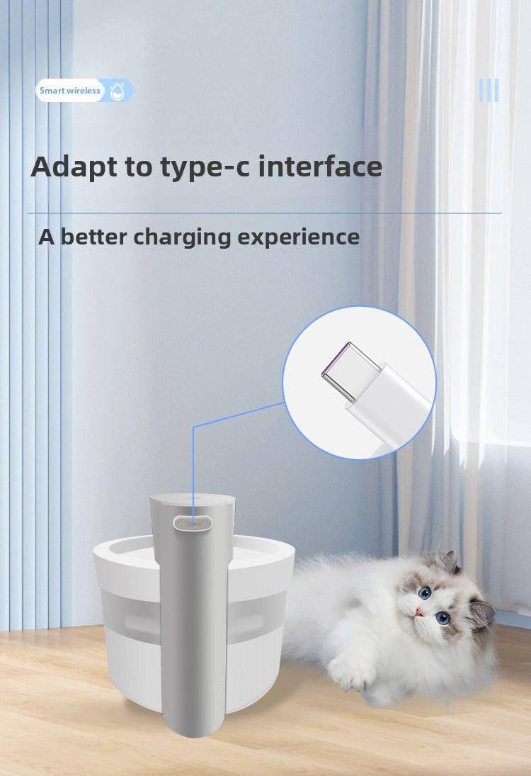PawSmart AquaCharge — 3L Rechargeable Smart Pet Water Fountain for Cats & Dogs