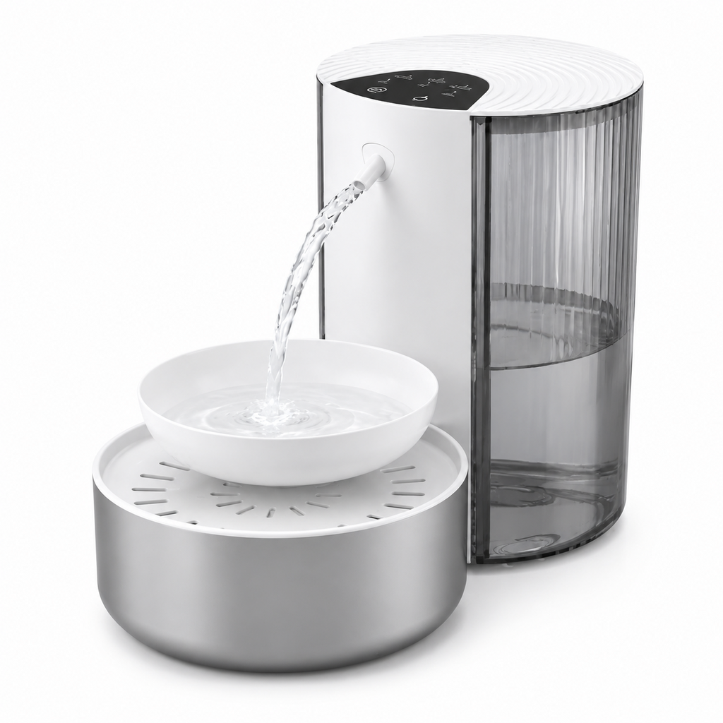 PawSmart TiltFlow — Smart Tilt-Pour Pet Water Fountain | Heated | Silent | Large Capacity