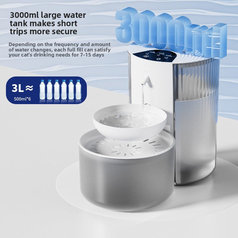 PawSmart TiltFlow — Smart Tilt-Pour Pet Water Fountain | Heated | Silent | Large Capacity