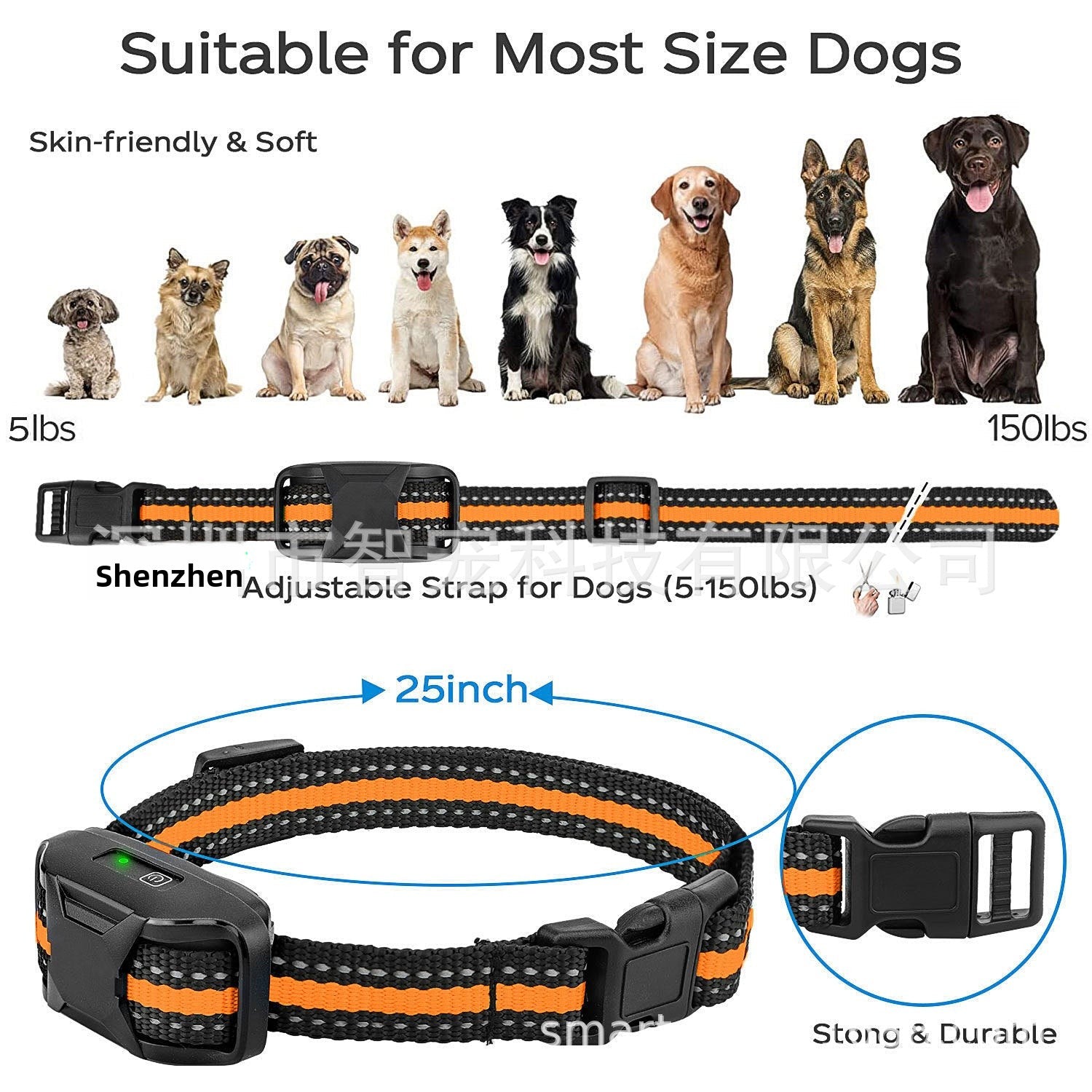 PawSmart TrainEase Pro — Humane Smart Dog Trainer & Bark Stopper | No Shock | Remote Control